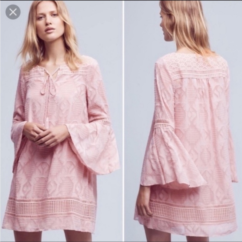 Anthropologie Blush Pink Dress